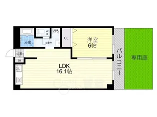 コーポ中津【1階】の間取り