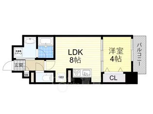 AMKレフィナード中宮【6階】の間取り