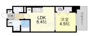 AMKレフィナード中宮【4階】の間取り
