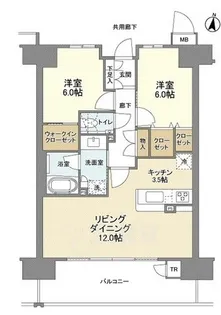 プレミスト靭本町【16階】の間取り