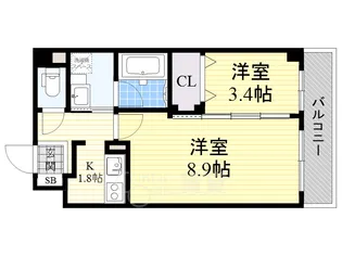 アクアライブラ【2階】の間取り