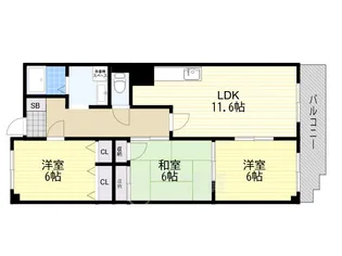 マーコート【4階】の間取り
