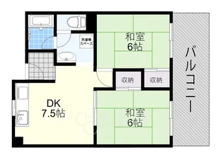 美山マンション【1階】の間取り