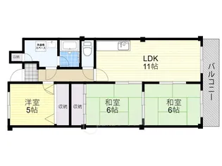 プランドール茨木【2階】の間取り
