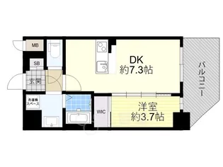 大阪府大阪市旭区森小路1丁目【マンション】の間取り