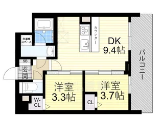 スプランディッド茨木天王【4階】の間取り