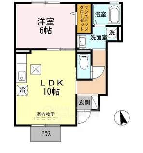 リバーサイド幸【1階】の間取り