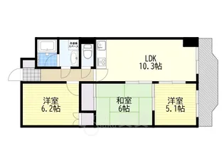 緑橋グリーンハイツ【6階】の間取り