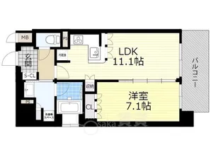 大阪府大阪市西区靱本町3丁目【マンション】の間取り