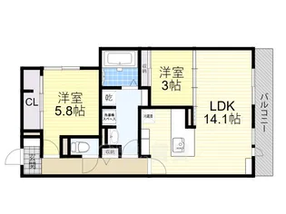 Clashist新森【1階】の間取り