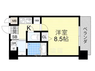 大阪府大阪市西区靱本町3丁目【マンション】の間取り