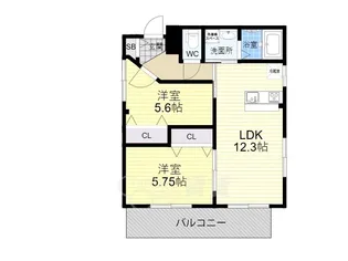 中山ハイツ【3階】の間取り