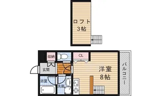 クレール蛍池【1階】の間取り