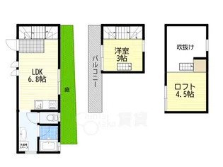 ハーミッツ・セル大桐【1階】の間取り