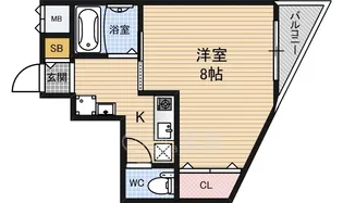 ヌーベル福島【4階】の間取り
