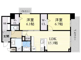 クレッシェンドV【3階】の間取り