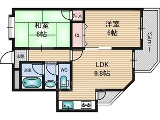 須賀の森シティハイツ【5階】の間取り