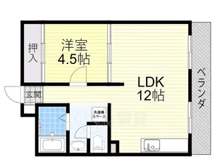 ミタカハイツ【1階】の間取り