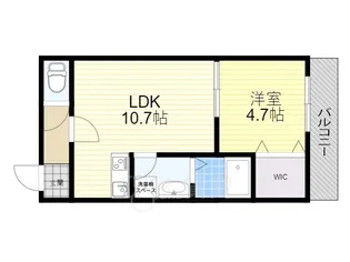 スクエアプレイス豊中【2階】の間取り