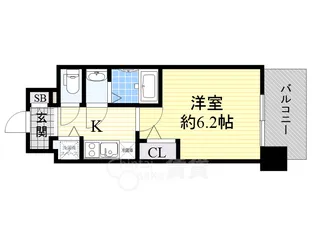 エスリード中之島SOUTH【14階】の間取り