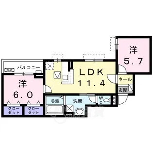 ベルベール【3階】の間取り