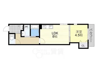 La vie belle 宝山町Ⅱ【1階】の間取り