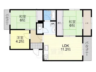 レジデンス吉川3号棟【4階】の間取り