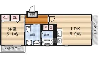 マーヴェラス箕面【2階】の間取り