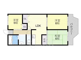 ヴィラ貴瀬2号館【1階】の間取り