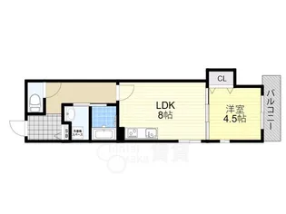 La vie belle 宝山町Ⅱ【3階】の間取り