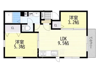 プレシャス神崎川【2階】の間取り