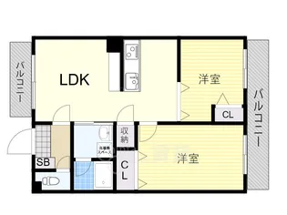 レジデンスマロン参番館【3階】の間取り