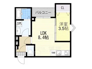 ココングランジュール川西小花【1階】の間取り