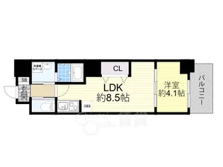 Live Flat桜宮【6階】の間取り