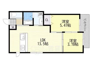 LOHAUS花屋敷駅前【1階】の間取り