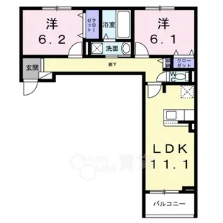 ソレイユ茨木【2階】の間取り