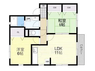 ハイツ上野東【1階】の間取り