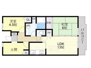 エクセラージュ茨木南【7階】の間取り