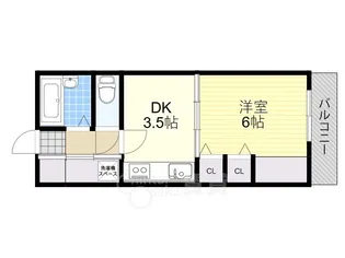 レイドール箕面【5階】の間取り