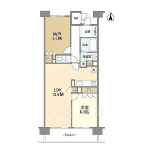 UURコート茨木東中条【5階】の間取り