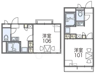 レオパレスヴィレッジ【2階】の間取り