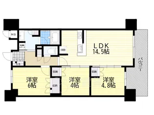 ジオ江坂垂水町【3階】の間取り