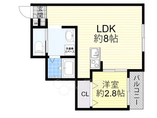 リアコート阪大前【1階】の間取り