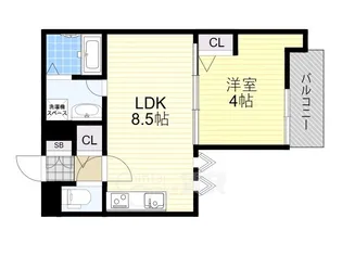 HGS服部天神【2階】の間取り