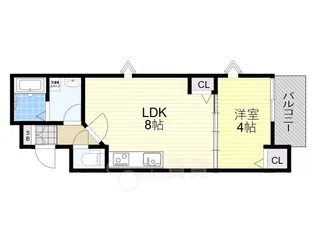 HGS服部天神【2階】の間取り