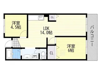 グリーンハイツ星見【2階】の間取り