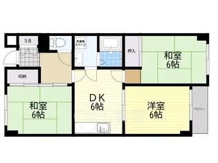 サンハイツ北豊島【1階】の間取り