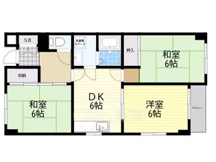 サンハイツ北豊島【1階】の間取り