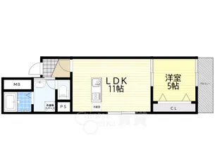 HERBE豊中曽根【2階】の間取り