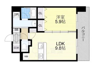 スプランディッド江坂駅前【14階】の間取り